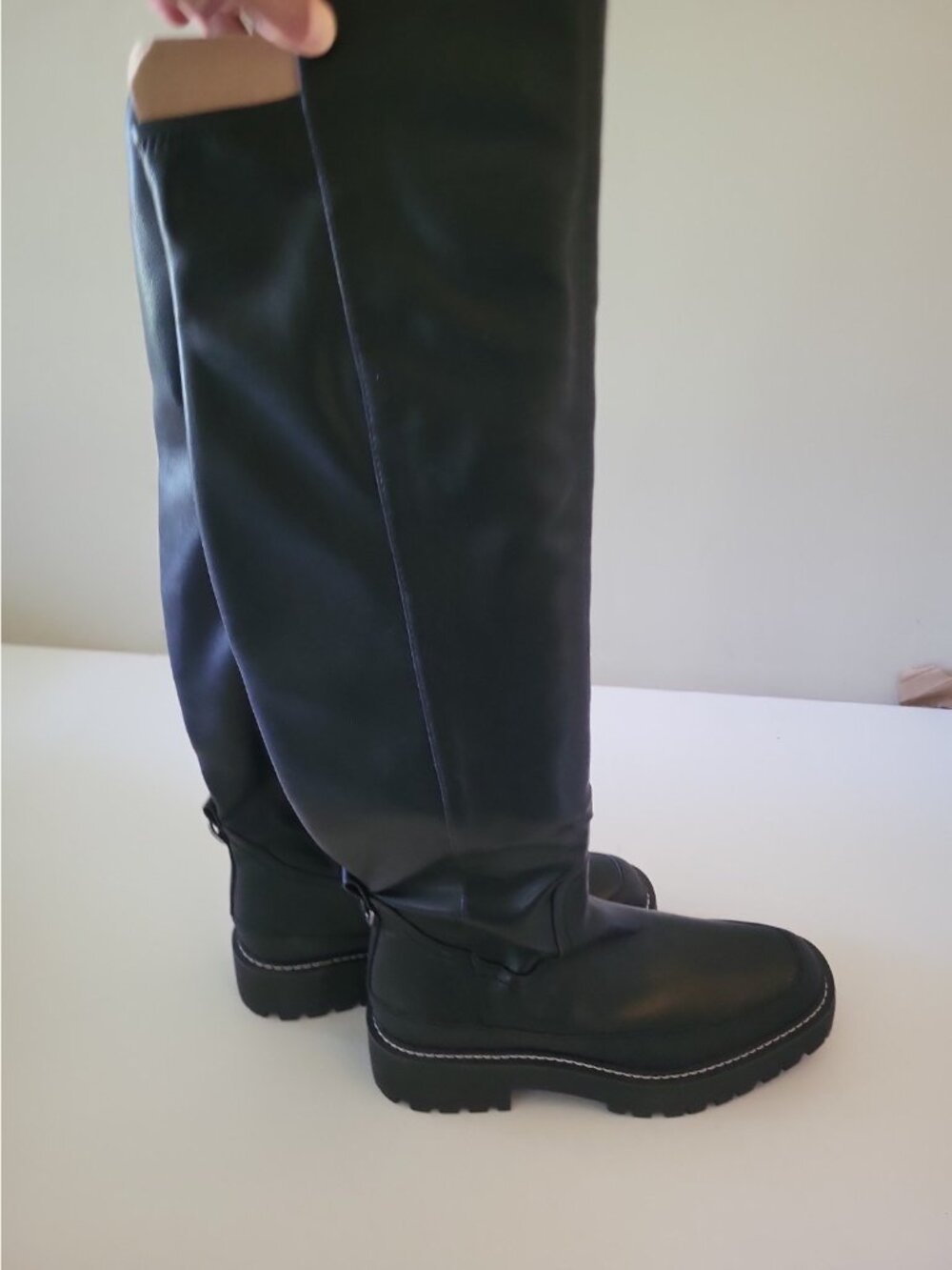 Sam Edelman Lerue Women's Tall Knee High Black Boots Size 10 - Picture 3 of 8